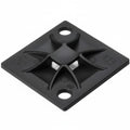 HellermannTyton 151-10915 Q Tie Mount with Adhesive, 1.2" x 1.2" x 0.21", 4 way entry for Q18 thru Q50 ties, PA66, Black, 100/bagQ Tie Mount with Adhesive, 1.2" x 1.2" x 0.21", 4 way entry for Q18 thru Q50 ties, PA66, Black, 100/bag