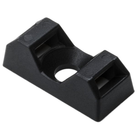 HellermannTyton 151-10930 Q Tie Mount, M4 Screw, 0.83" x 0.38" x 0.26", For Q18–Q50 ties, PA66, Black, 100/bag