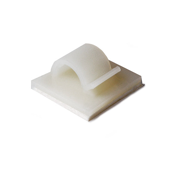 HellermannTyton RB8L4 RB Adhesive Cable Clamp, 0.32" Max. Bundle Dia, PA66, Natural, 200/pkg