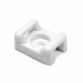 HellermannTyton CTM010C2 Cable Tie Anchor Mount, .58" x .37", .15" Hole Dia, .2" Max Tie Width, PA66, White, 100/pkg