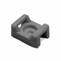 HellermannTyton CTM20C2 Cable Tie Anchor Mount, .86" x .61", .18" Hole Dia, .31" Max Tie Width, PA66, Black, 100/pkg