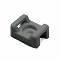 HellermannTyton CTM30M4 Cable Tie Anchor Mount, .86" x .61", .2" Hole Dia, .31" Max Tie Width, PA66, Black, 1000/pkg