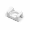 HellermannTyton CTM410M4 Cable Tie Anchor Mount, .86" x .62", .25" Hole Dia, .31" Max Tie Width, PA66, White, 1000/pkg
