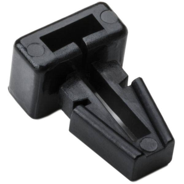 HellermannTyton TM1SF0C2 Push-Button Cable Tie Mount, .25" Hole Dia, .13" Max Panel, .2" Max Tie Width, PA66, Black, 100/pkg