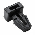 HellermannTyton TM1SF0M4 Push-Button Cable Tie Mount, .25" Hole Dia, .13" Max Panel, .2" Max Tie Width, PA66, Black, 1000/pkg