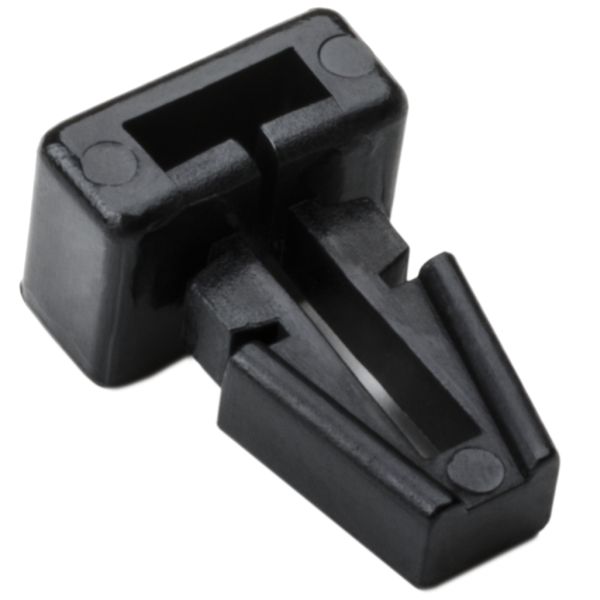HellermannTyton TM1SF0M4 Push-Button Cable Tie Mount, .25" Hole Dia, .13" Max Panel, .2" Max Tie Width, PA66, Black, 1000/pkg