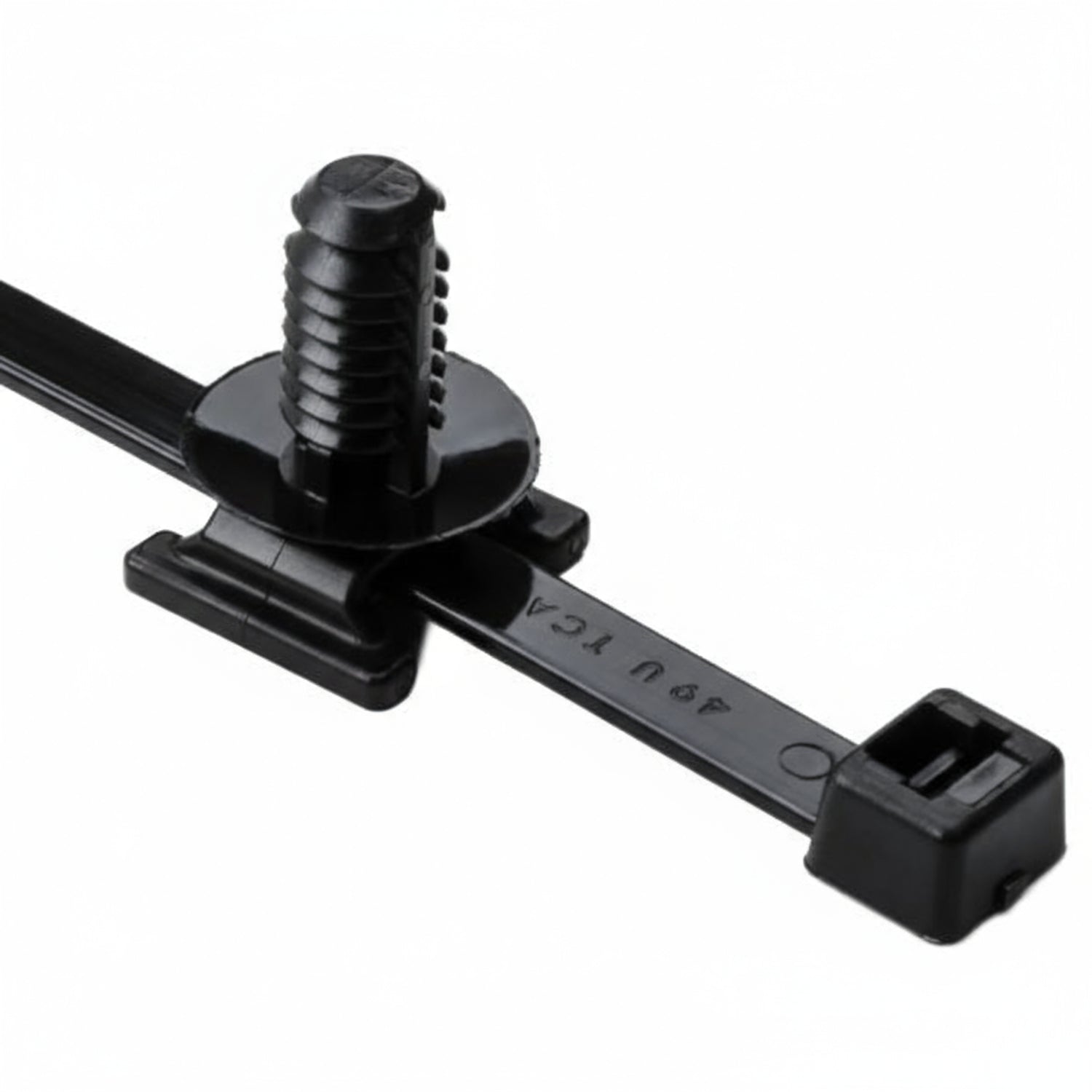 HellermannTyton 156-00071 Heavy-Duty Fir Tree Mount Cable Tie, 15" x .3", .04"–.62" Panel Thick, PA66HIRHSUV, Black, 100/pkg