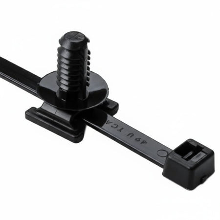 HellermannTyton 156-00071 Heavy-Duty Fir Tree Mount Cable Tie, 15" x .3", .04"–.62" Panel Thick, PA66HIRHSUV, Black, 100/pkg