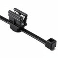 HellermannTyton 156-00551 Cable Tie & Edge Clip, 8.0" Long, EC9, 1–3 mm Panel, 50lb, PA66HS/PA66HIRHSUV, Black, 500/pkg