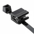 HellermannTyton 156-00589 Cable Tie & Edge Clip, 8.0" Long, EC5A, 1–3 mm Panel, 50lb, PA66UV/PA66HIRHSUV, Black, 100/pkg