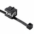 HellermannTyton 156-00593 Cable Tie & Edge Clip, 8.0" Long, EC24, 3-6 mm Panel, 50lb, PA66UV/PA66HIRHSUV, Black, 100/pkg