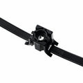 Stand Off Dual Clamp Tie, 26.10" Long, .31" Stud Dia, PA66HIRHSUV, Black, 125/pkg