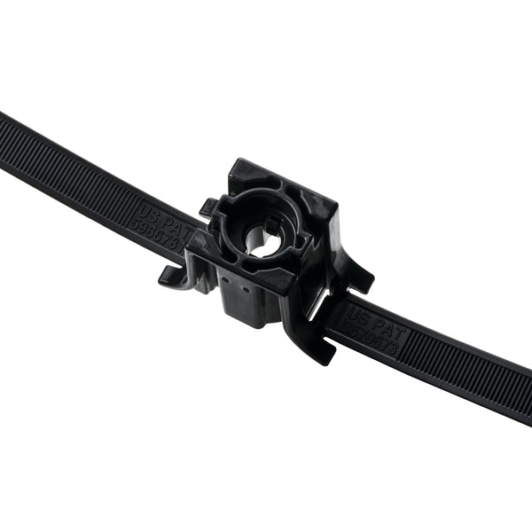 Stand Off Dual Clamp Tie, 26.10" Long, .31" Stud Dia, PA66HIRHSUV, Black, 125/pkg
