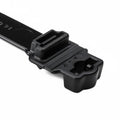 HellermannTyton 157-00400 Wide Strap Cable Tie with .25" Stud Mount, 9.7" Long, .5" Wide, PA66HIRHSUV, Black, 300/Bag