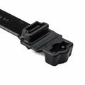 HellermannTyton 157-00401 Wide Strap Cable Tie with .25" Stud Mount, 12.7" Long, .5" Wide, PA66HIRHSUV, Black, 300/Bag