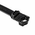 HellermannTyton 157-00403 Wide Strap Cable Tie with .38" Stud Mount, 9.7" Long, .5" Wide, PA66HIRHSUV, Black, 300/Bag