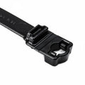 HellermannTyton 157-00405 Wide Strap Cable Tie with .38" Stud Mount, 15.7" Long, .5" Wide, PA66HIRHSUV, Black, 300/Bag