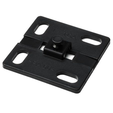 HellermannTyton 161-64014 Helawrap, Mounting Base without Adhesive, HWBASE, PA66HIRHS, Black, 50/pkg