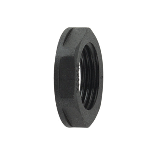 HellermannTyton 166-90019 HelaGuard Non-Metallic Locknut, NPT Thread, 0.50" Dia, PA66, Black, 10/pkg