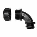 HellermannTyton 166-90127 HelaGuard Non-Metallic IP65 Fitting, 45-Elbow, NPT Thread, 1.00" Dia, PA66, Black, 10/pkg