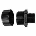 HellermannTyton 166-90136 HelaGuard Non-Metallic IP65 Fitting, Straight, NPT Thread, 1.00" Dia, PA66, Black, 10/pkg