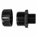 HellermannTyton 166-90137 HelaGuard Non-Metallic IP65 Fitting, Straight, NPT Thread, 1.25" Dia, PA66, Black, 2/pkg