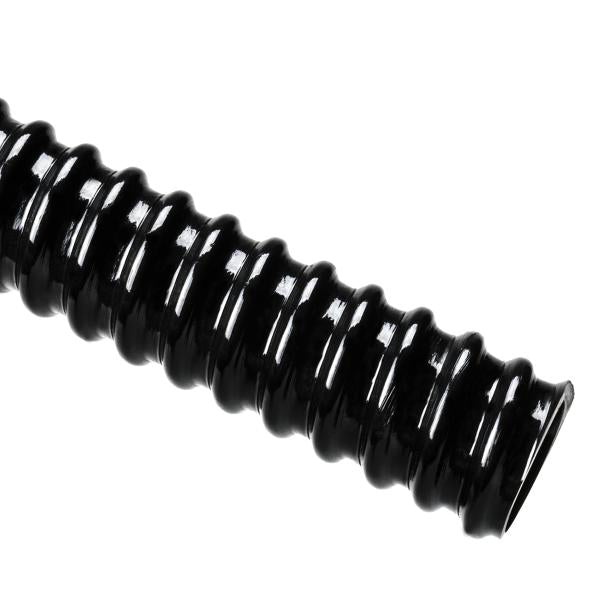 HellermannTyton 166-90220 HelaGuard SR PVC Tubing, Smooth Bore, Spiral Cover, Std Wt, 0.38" Dia, Bk, 100 ft/Std. Reel