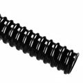 HellermannTyton 166-90221 HelaGuard SR PVC Tubing, Smooth Bore, Spiral Cover, Std Wt, 0.50" Dia, Bk, 100 ft/Std. Reel
