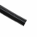 HellermannTyton 169-60018 Convoluted Tubing, Slit, .38" Dia, PA6, Black with Gray Stripe, 100ft/box