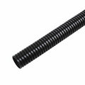 HellermannTyton 169-60022 Convoluted Tubing, Slit, .25" Dia, PA6, Black with Gray Stripe, 100 ft/pkg