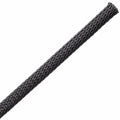 HellermannTyton 170-03000 Braided Sleeving, Expandable, .25" Dia, PET, Black, 200 ft/reel