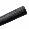 HellermannTyton 170-03002 Braided Sleeving, Expandable, .75" Dia, PET, Black, 75 ft/reel
