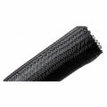 HellermannTyton 170-03043 Braided Sleeving, Expandable, .75" Dia, PET, Black, 250 ft/bulk reel