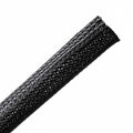 HellermannTyton 170-03003 Braided Sleeving, Expandable, 1" Dia, PET, Black, 65 ft/reel