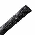 HellermannTyton 170-03044 Braided Sleeving, Expandable, 1" Dia, PET, Black, 250 ft/bulk reel