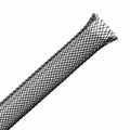 HellermannTyton 170-03006 Braided Sleeving, Expandable, Flame Retardant, .25" Dia, PET, Black, 200 ft/reel
