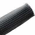 HellermannTyton 170-03090 Braided Sleeving, Expandable, Flame Retardant, .25" Dia, PET, Black, 1000 ft/bulk reel