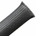 HellermannTyton 170-03014 Braided Sleeving, Expandable, Fray Resistant, 1" Dia, PET, Black, 50 ft/reel