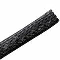 HellermannTyton 170-03017 Braided Sleeving, Expandable, Fray Resistant, Flame Retardant, .5" Dia, PET, Black, 100 ft/reel