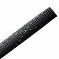 HellermannTyton 170-03018 Braided Sleeving, Expandable, Fray Resistant, Flame Retardant, .75" Dia, PET, Black, 75 ft/reel
