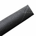 HellermannTyton 170-03116 Braided Sleeving, Expandable, Fray Resistant, Flame Retardant, .125"Dia, PET, Black,1000ft/bulk reel