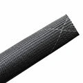 HellermannTyton 170-03117 Braided Sleeving, Expandable, Fray Resistant, Flame Retardant, .25"Dia, PET, Black, 1000ft/bulk reel