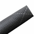 HellermannTyton 170-03122 Braided Sleeving, Expandable, Flame Retardant, 1.5" Dia, PET, Black, 250 ft Reel
