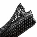 HellermannTyton 170-03026 Braided Sleeving, Split Wrap, 1.25" Dia, PET, Black, 25 ft/reel