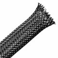 HellermannTyton 170-03027 Braided Sleeving, Expandable, .5" Dia, PA66 Monofilament, Black, 100 ft/reel