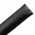 HellermannTyton 170-03028 Braided Sleeving, Expandable, .75" Dia, PA66 Monofilament, Black, 75 ft/reel