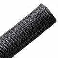 HellermannTyton 170-03030 Braided Sleeving, Expandable, 1.25" Dia, PA66 Monofilament, Black, 50 ft/reel