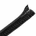 HellermannTyton 170-03037 Braided Sleeving, Split Wrap, .25" Dia, PET, Black, 100 ft/reel
