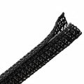 HellermannTyton 170-03139 Braided Sleeving, Split Wrap, 2" Dia, PET, Black, 150 ft/bulk reel