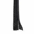 HellermannTyton 170-03126 Braided Sleeving, Split Wrap, .5" Dia, PET, Black, 150 ft/bulk reel